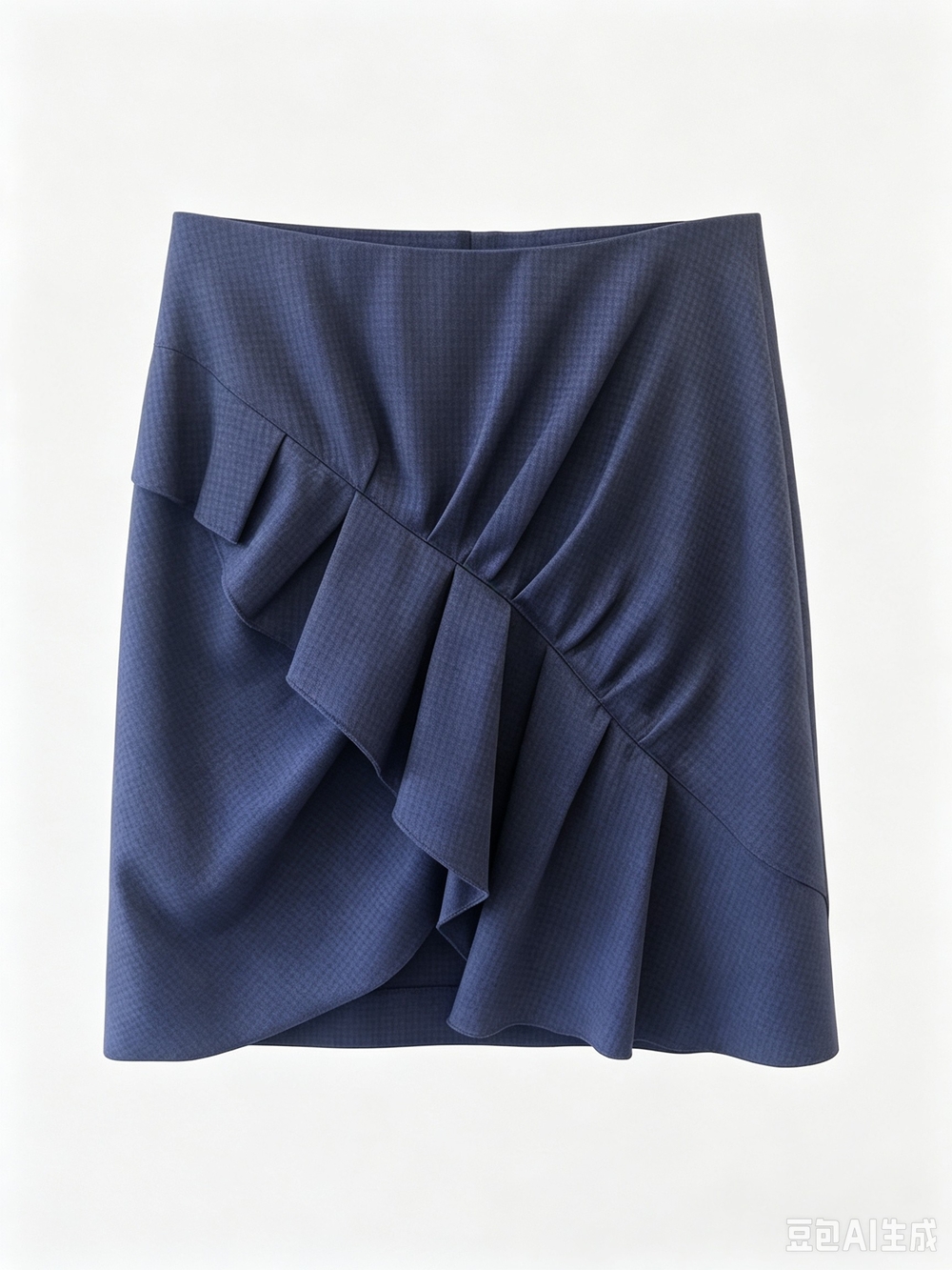 Isabel Marant Etoile Navy Waffle Texture Mini Skirt